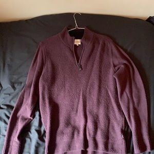Mens Burgundy Ben Sherman Lambswool Sweater